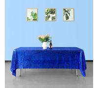 Neel Blue 70X108 Inch Rectangle Sequin Tablecloth, Royal Blue