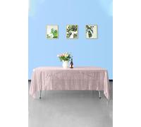 Neel Blue 70x144 Inch Rectangle Sequin Tablecloth in Light Pink Neel Blue Light Pink