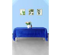 Neel Blue 70x144 Inch Rectangle Sequin Tablecloth in Royal Neel Blue Royal