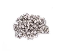 Neel Blue 7mm X 14mm Silver Screwback Spike Cone Rivet Studs - Pack Of 50Pcs
