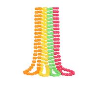 Neel Blue 85cm Neon Multi Beads String Necklaces with Pink, Yellow, Green & Orange Beads, UV Reactive Neel Blue Multicolor