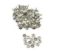Neel Blue 8mm Diamante Rivets With Pins, Clear Crystal Rivets Rhinestone Studs, 10Pcs