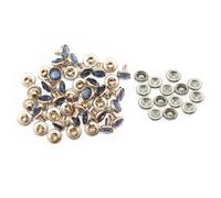 Neel Blue 8mm Diamante Rivets With Pins, Midnight Blue Crystal Rivets Rhinestone Studs, 10Pcs
