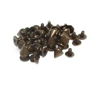 Neel Blue 8mm X 11mm Bronze Cone Shaped Punk Rivet Studs With Screwback - 50Pcs