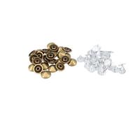 Neel Blue 9.5mm X 5mm Cone Studs With Back Pin, Low Elevation Brass Leather Rivet, Bronze - 100Pcs