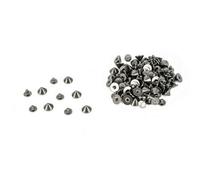 Neel Blue 9.5mm X 6mm Gunmetal Black Punk Spike Cone Screwback Studs Rivet, 50Pcs
