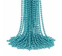 Neel Blue 9 Metre Hanging Bead Garland Beaded String Chain For Christmas Tree Decorations, Dark Turquoise