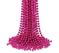 Neel Blue 9 Metre Hanging Bead Garland Beaded String Chain For Christmas Tree Decorations, Hot Pink