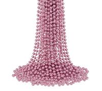 Neel Blue 9 Metre Hanging Bead Garland Beaded String Chain For Christmas Tree Decorations, Rose Gold