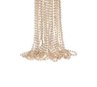 Neel Blue 9M Metallic Christmas Bead Chain - 7.5mm Shiny Pearl Garland in Bronze Neel Blue Bronze