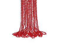 Neel Blue 9M Metallic Christmas Bead Chain - 7.5mm Shiny Pearl Garland in Red Neel Blue Red