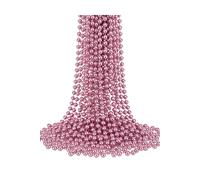 Neel Blue 9M Metallic Christmas Bead Chain - 7.5mm Shiny Pearl Garland in Rose Neel Blue Rose