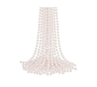 Neel Blue 9M Metallic Christmas Bead Chain - 7.5mm Shiny Pearl Garland in White Neel Blue White