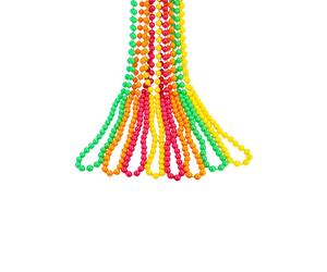 Neel Blue 9M Neon Multi Beads String Necklaces with Pink, Yellow, Green & Orange Bead UV Reactive Neel Blue Multicolor