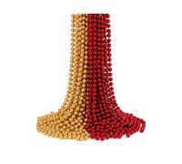 Neel Blue 9M Red & Gold Christmas Metallic Bead Chain, 7.5mm Pearl Garland for Xmas Neel Blue Multicolor