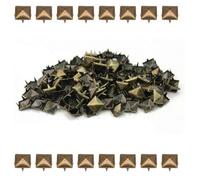 Neel Blue 9mm Bronze Pyramid Shaped Nail Head Studs Rivet - Pack Of 50