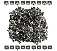 Neel Blue 9mm Gunmetal Black Pyramid Shaped Nail Head Studs Rivet - Pack Of 50
