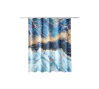 Neel Blue Abstract Blue Shower Curtain, Anti Mould Mildew Resistant Bathroom Curtains | Size: 180 cm width x 180 cm drop Neel Blue Multicolor 180 cm width x 180 cm drop
