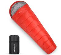 Neel Blue All-Season Mummy Sleeping Bag For Adult, 220Cm X 85Cm - Red