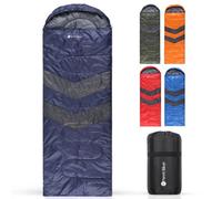 Neel Blue All Season Sleeping Bag Envelope Shape Single Adult Sleep Bag, Navy