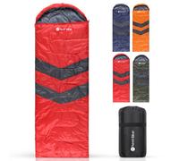 Neel Blue All Season Sleeping Bag Envelope Shape Single Adult Sleep Bag, Red