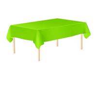 Neel Blue Apple Green Plastic Table Cover, Disposable Wipe Clean Waterproof Tablecloth - 54"x108"