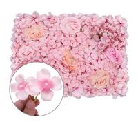Neel Blue Artificial Flower Wall Backdrop Panel, 60Cm X 40Cm, Blush Pink & Peach