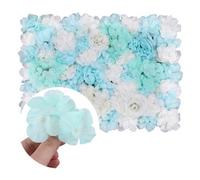 Neel Blue Artificial Flower Wall Backdrop Panel, 60Cm X 40Cm, Cm, Sky Blue Li Blue White