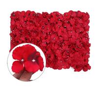 Neel Blue Artificial Flower Wall Backdrop Panel, 60Cm X 40Cm, Dark Red