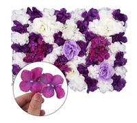 Neel Blue Artificial Flower Wall Backdrop Panel, 60Cm X 40Cm, Lavender & White