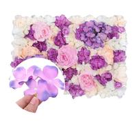 Neel Blue Artificial Flower Wall Backdrop Panel, 60Cm X 40Cm, Pink & Peach