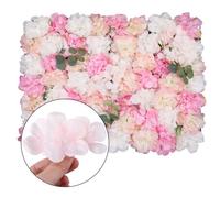 Neel Blue Artificial Flower Wall Backdrop Panel, 60Cm X 40Cm, White Rose Pink