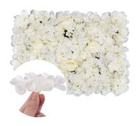 Neel Blue Artificial Flower Wall Backdrop Panel, 60Cm X 40Cm, White With Berries