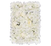 Neel Blue Artificial Flower Wall Panel Decorative Wedding Photography Backdrop in Off-White Neel Blue Off-White
