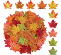 Neel Blue Artificial Maple Leaves Autumn Decoration Fake Leaf, 9Cm X 10Cm, 100Pcs