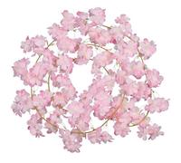Neel Blue Baby Pink Artificial Silk Rose Flower Cherry Blossom Garland Vines, 144 Head, 180Cm