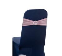 Neel Blue Baby Pink Spandex Chair Band With Slider Buckle Stretchy Chair Band Sash, 1Pc