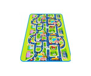 Neel Blue Baby Play Mat, My City Theme Foldable Playmat - 160cm x 130cm | Size: 160 cm x 130 cm Neel Blue Multicolor 160 cm x 130 cm