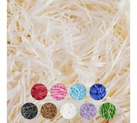 Neel Blue Beige Shredded Tissue Paper, Decorative Gift Packaging Hamper Filler - 500G