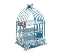 Neel Blue Birdcage Cupcake Stand, 3 Tier Vintage Dessert Tower in Blue Neel Blue Blue