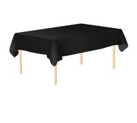 Neel Blue Black Plastic Table Cover, Disposable Wipe Clean Waterproof Tablecloth - 54"x108"