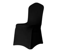 Neel Blue Black Spandex Polyester Stretch Fabric Washable & Removable Wedding And Dining Chair Cover