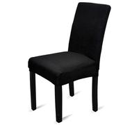 Neel Blue Black Universal Dining Velvet Chair Cover, Pack Of 1