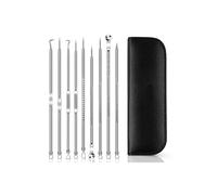 Neel Blue Blackhead Remover Tool Set, Stainless Steel Pimple Popper - 9Pcs In Silver Silver