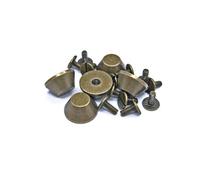 Neel Blue Bronze Mushroom Spike Screwback Flat Head Studs Rivets - 10mm