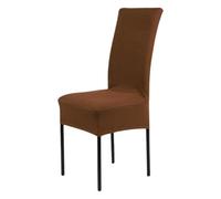 Neel Blue Brown Universal Dining Spandex Chair Cover, Pack Of 1