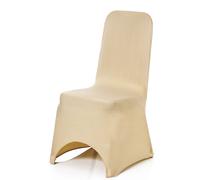 Neel Blue Chair Cover Plain Spandex Stretch Fabric Chair Slipcover in Bronze Neel Blue Bronze