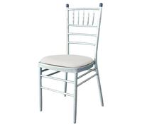 Neel Blue Chair Pad Cover Soft Spandex Removable for home, Wedding Party, Events in Ivory Neel Blue Ivory