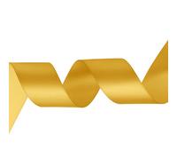 Neel Blue Champagne Gold Double Sided Satin Ribbon Polyester Ribbon Roll, 40mm X 10 Metres