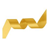 Neel Blue Champagne Gold Double Sided Satin Ribbon Polyester Ribbon Roll, 6mm X 10 Metres
